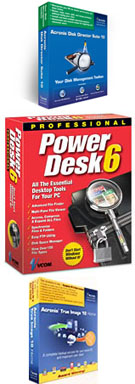 Disk Director Suite, Power Desk Pro, Acronis True Image